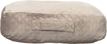 Load image into Gallery viewer, Like New/Unboxed- Elements Quilted Velvet Fabric Floor Seat Cushion, 24" x 24", (Natural)