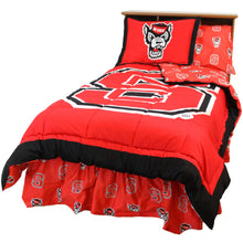 Load image into Gallery viewer, Like New/Unboxed- College Covers North Carolina State Wolfpack Reversible Comforter Set - Full (Red)