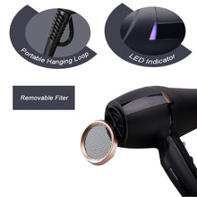 Load image into Gallery viewer, Like New/Unboxed- Confu Professional Ionic Hair Dryer 1875W AC Motor Blow Dryer w/ Diffuser 2 Concentrators Fast Drying - ETL Certified (Black)