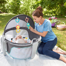 Load image into Gallery viewer, Like New/Unboxed- Fisher-Price Hexagons On-the-Go Baby Dome (Grey)