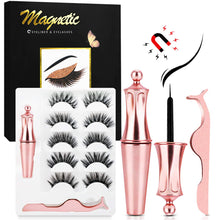 Load image into Gallery viewer, Like New/Unboxed- Fabuday Magnetic Eyeliner & Lashes Magnetic Eyelashes Kit False Lashes 5 pairs with Tweezers