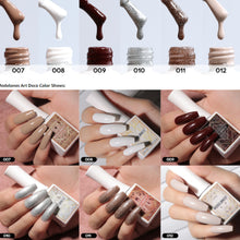 Load image into Gallery viewer, Like New/Unboxed- Modelones Gel Nail Polish- Art Deco White Nude Champagne Gold Silver Burgundy Gel Polish- 6 PCS 10ML Soak Off UV Nail Gel Polish