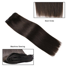 Load image into Gallery viewer, Like New/Unboxed- Fairise Real Clip in Hair Extensions Dark Brown 8 Pieces
