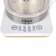 Load image into Gallery viewer, Like New/Unboxed- Tribest Raw Tea Kettle, Glass Electric Brewing System - GKD-450 (White/Clear)