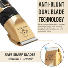 Load image into Gallery viewer, Like New/Unboxed- YIDON Dog Clippers Grooming Kit - Cordless Adjustable Low-Noise Pet Clippers Dog Hair Trimmer Rechargeable (Gold/Black)