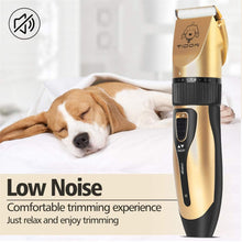 Load image into Gallery viewer, Like New/Unboxed- YIDON Dog Clippers Grooming Kit - Cordless Adjustable Low-Noise Pet Clippers Dog Hair Trimmer Rechargeable (Gold/Black)