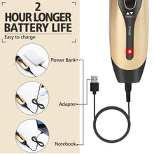 Load image into Gallery viewer, Like New/Unboxed- YIDON Dog Clippers Grooming Kit - Cordless Adjustable Low-Noise Pet Clippers Dog Hair Trimmer Rechargeable (Gold/Black)