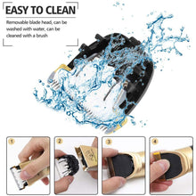 Load image into Gallery viewer, Like New/Unboxed- YIDON Dog Clippers Grooming Kit - Cordless Adjustable Low-Noise Pet Clippers Dog Hair Trimmer Rechargeable (Gold/Black)