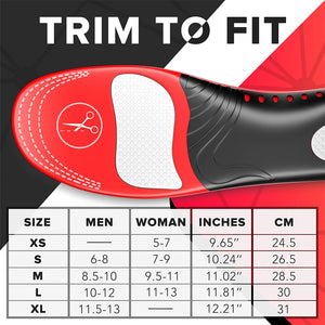 Like New/Unboxed- EasyFeet Plantar Fasciitis Arch Support Insoles for Men/Women Orthotic Shoe Inserts