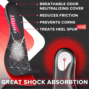 Like New/Unboxed- EasyFeet Plantar Fasciitis Arch Support Insoles for Men/Women Orthotic Shoe Inserts