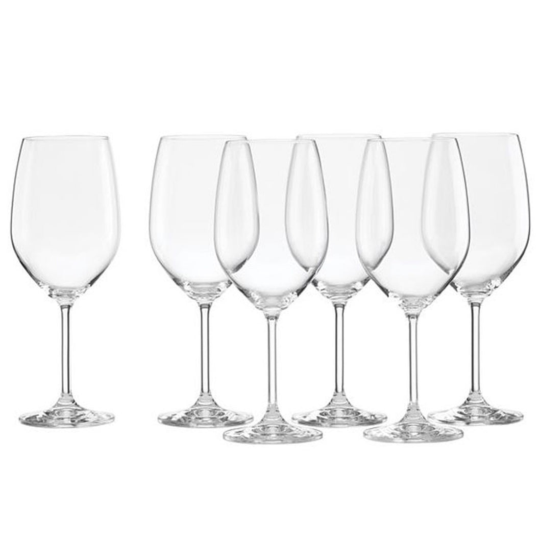 Like New/Unboxed- Lenox Tuscany Classics White Crystal Wine Glasses (Set of 6) Clear (Wine White)